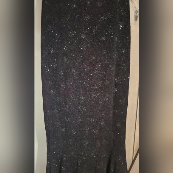 JESSICA MCCLINTOCK for Cache Black sparkle bodycon mermaid strapless maxi.4 - Picture 6 of 13